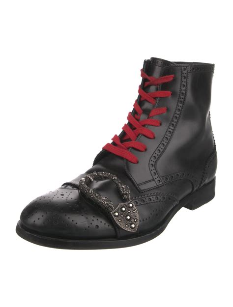 Queercore leather lace ups Gucci Black size 37 EU in Leather